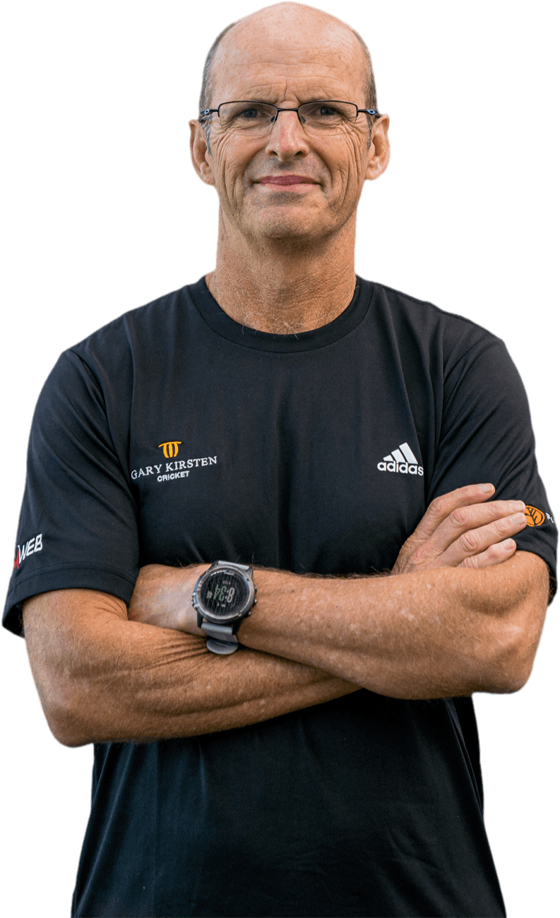 Gary Kirsten with a bat on his shoulder